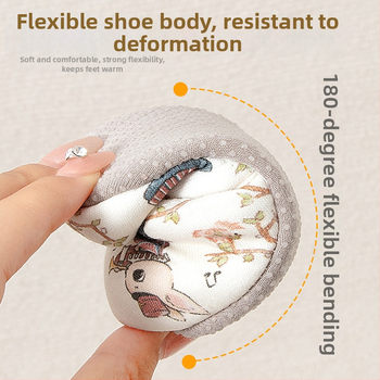 Detské topánky s mäkkou podrážkou pre prvé kroky — horný materiál bavlna, podšívka bavlna, dýchajúce, protišmykové, nízky členok, vhodné pre zimu, jar a jeseň