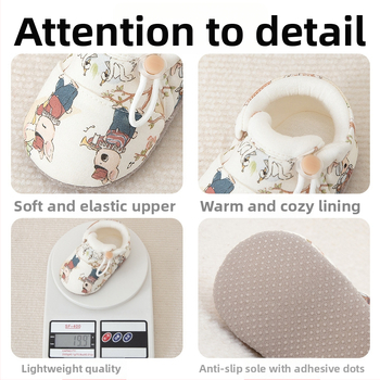 Detské topánky s mäkkou podrážkou pre prvé kroky — horný materiál bavlna, podšívka bavlna, dýchajúce, protišmykové, nízky členok, vhodné pre zimu, jar a jeseň