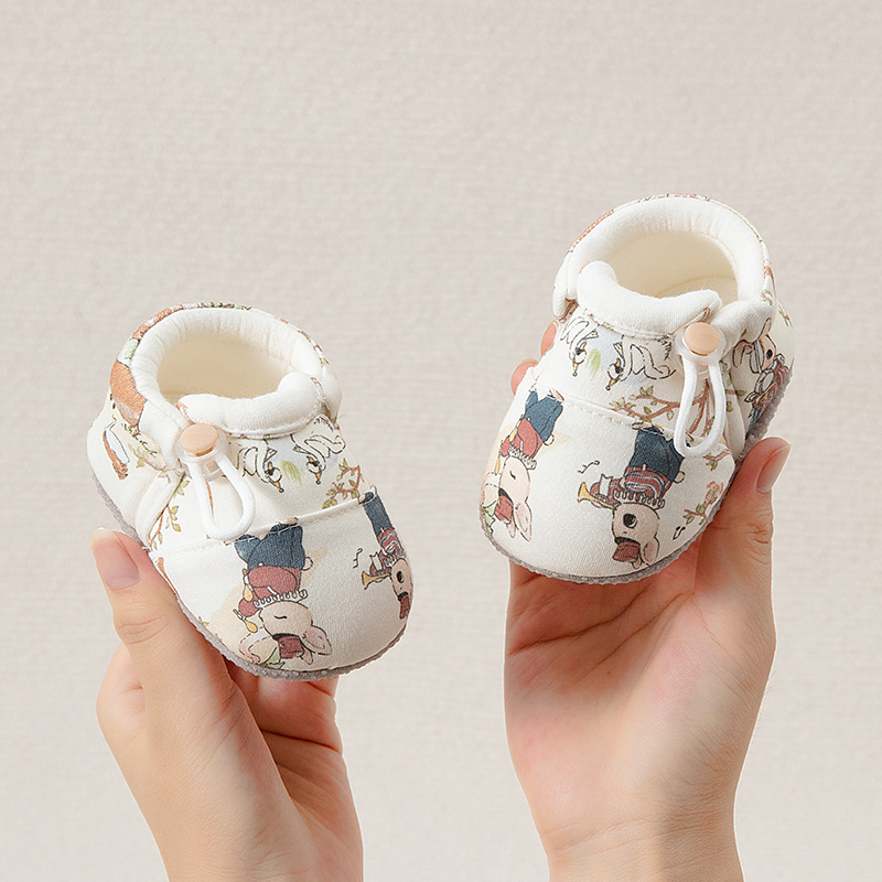 Detské topánky s mäkkou podrážkou pre prvé kroky — horný materiál bavlna, podšívka bavlna, dýchajúce, protišmykové, nízky členok, vhodné pre zimu, jar a jeseň