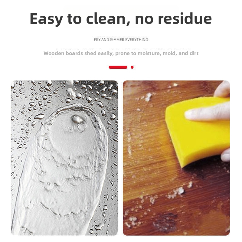 Nerezová doska na krájanie s antibakteriálnymi vlastnosťami, protišmyčná, prenosná a odolná voči plesniam pre kuchyne