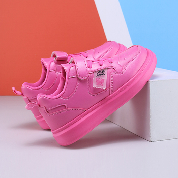 Pantofi sport din piele pentru copii, antiderapant și rezistenți la uzură, talpă EVA, închidere Velcro, pentru copii 7–16 ani