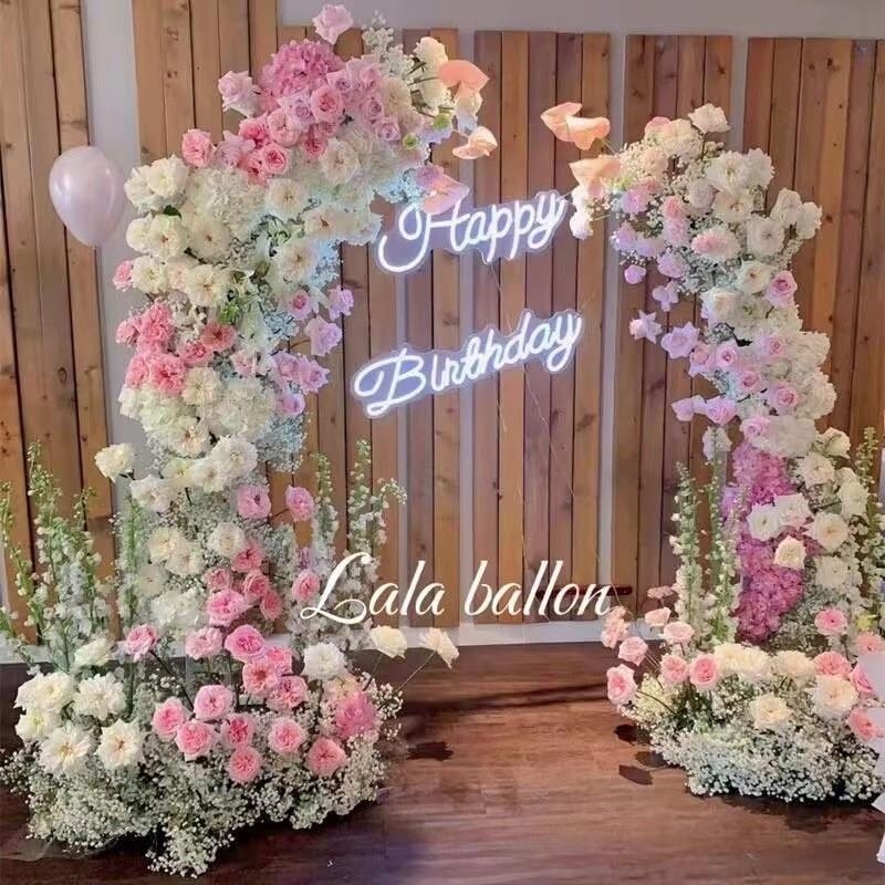 Svadobný oblúk na kvety z železa, tvar krávieho rohu, vonkajšia záhrada (Príležitosť: Svadba; Darček: Osobný dar; Kategória: Darčeková krabička; Narodeniny; Vianoce)