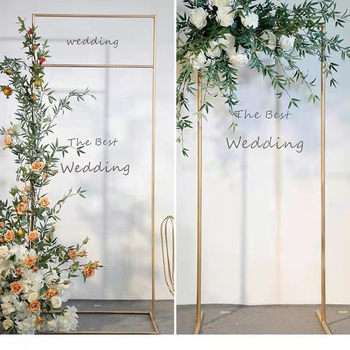 Svadobná výstavná brána so signálnymi stojanmi, štvorcové oblúky z pozinkovanej ocele; balenie kartón; značka Shengda; určené na svadby