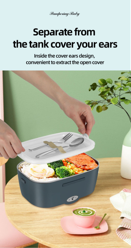 Izolovaná elektrická desiatová krabička, 60W, 220V, zapojenie do zásuvky, 50–60 Hz, Model 02