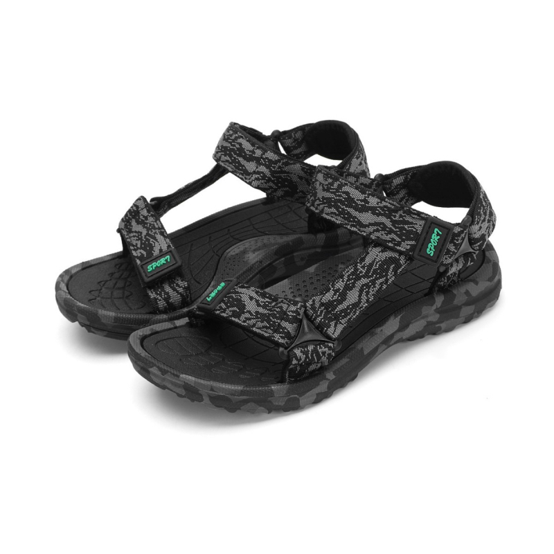 Сандали с една презрамка за момчета, горна част от текстил, лека MD подметка, закопчаване с велкро, антихлъзгаща подметка