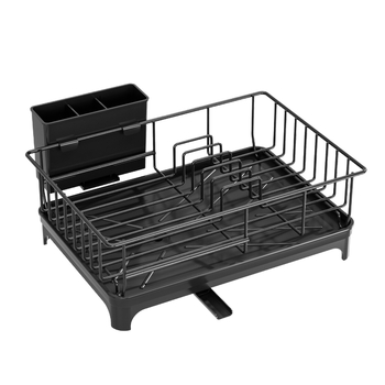 Кухненски дренажен рафт за мивка, метална телена конструкция, подова стойка, мултифункционално решение за съдове, без монтаж, модел SF-WD12, модерен минималистичен стил