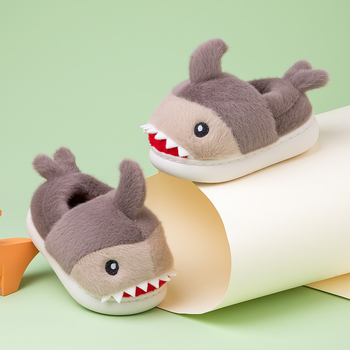 Little Deer Milli dječje pamučne papuče s plišanim podstavom, mekana potplata, za unutarnju uporabu, unisex