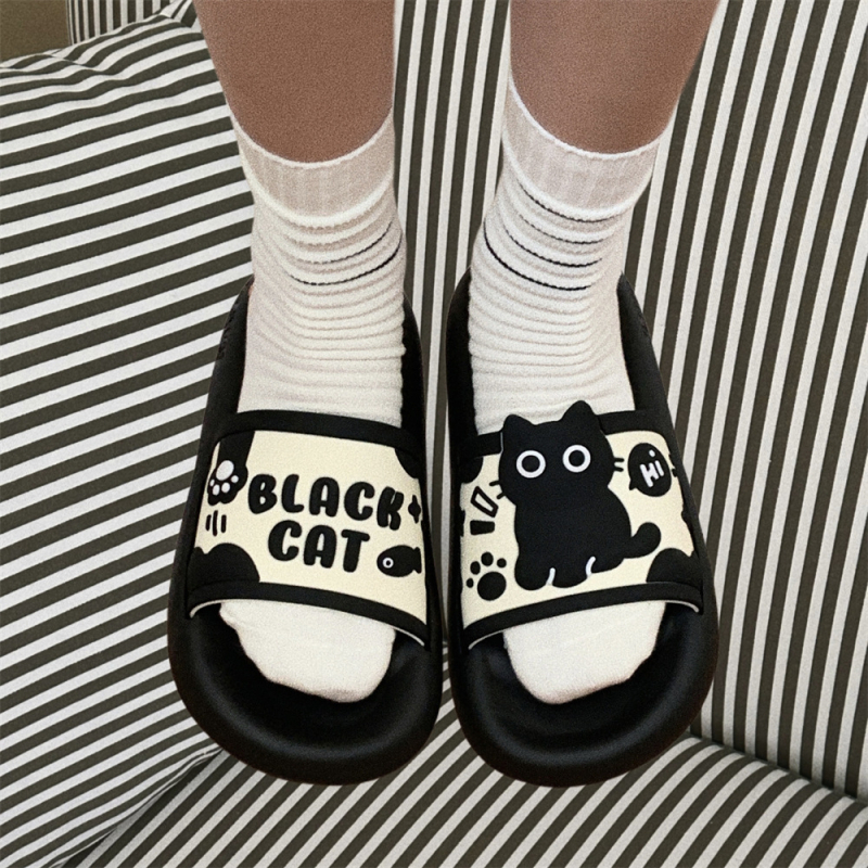 Sandalai su vienu dirželiu, karikatūrų raštas, PVC viršus, EVA padas, neslidūs