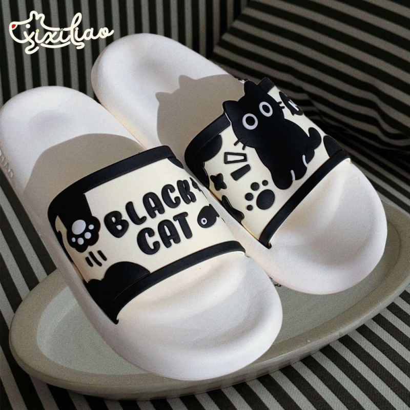 Sandalai su vienu dirželiu, karikatūrų raštas, PVC viršus, EVA padas, neslidūs