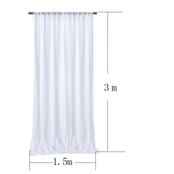 Chiffonové svadobné pozadie záves pre dekoráciu — polyester, moderný minimalistický štýl, vhodné pre obývaciu izbu, balkón a komerčné priestory, bez inštalácie