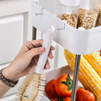 Frigider mobil pentru bucătărie pe roți, 4 niveluri, din plastic, depozitare în bucătărie