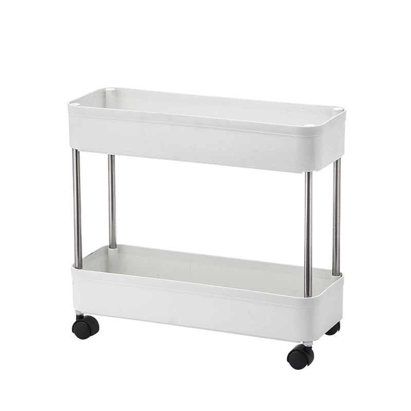 Frigider mobil pentru bucătărie pe roți, 4 niveluri, din plastic, depozitare în bucătărie