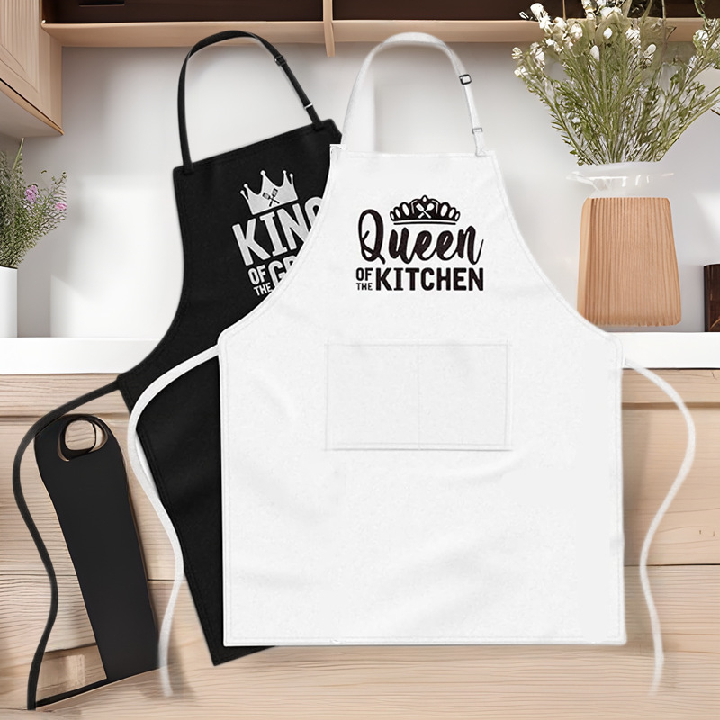 Zástera pre dvojicu, s viazaním na krk, nastaviteľná, potlač písmen, polyester