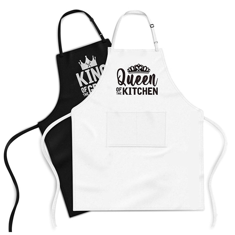 Zástera pre dvojicu, s viazaním na krk, nastaviteľná, potlač písmen, polyester