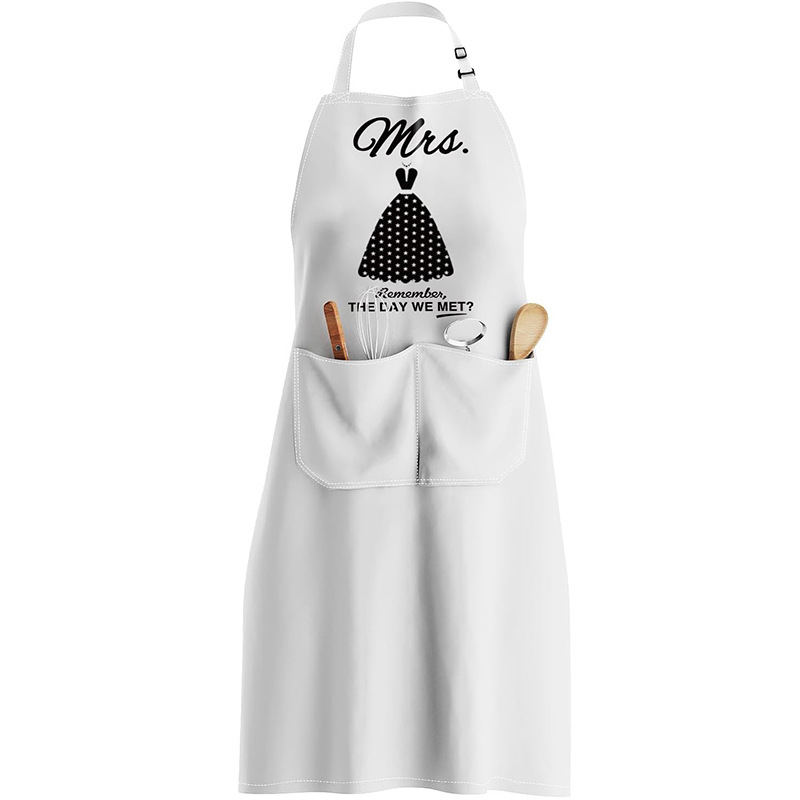 Zástera pre dvojicu, s viazaním na krk, nastaviteľná, potlač písmen, polyester