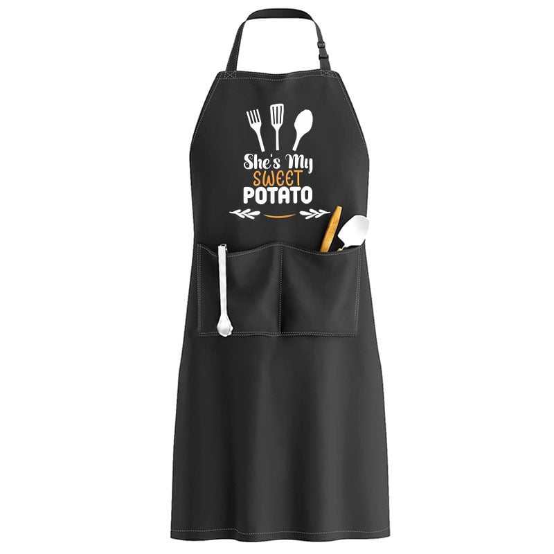 Zástera pre dvojicu, s viazaním na krk, nastaviteľná, potlač písmen, polyester