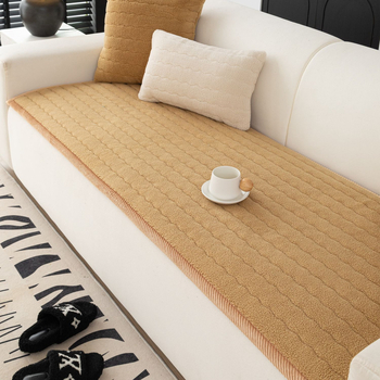 Quilted plush μαξιλάρι καναπέ για όλες τις εποχές, αντιολισθητικό και πλένεται στο πλυντήριο, κατάλληλο για γωνιακό καναπέ