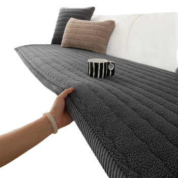 Quilted plush μαξιλάρι καναπέ για όλες τις εποχές, αντιολισθητικό και πλένεται στο πλυντήριο, κατάλληλο για γωνιακό καναπέ