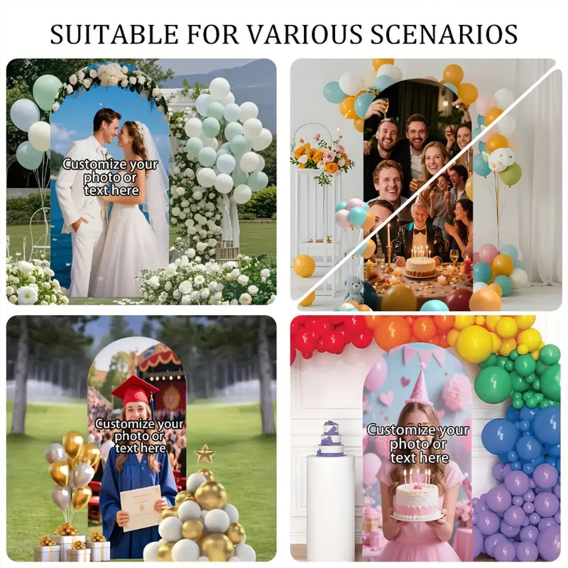 Archový textilný kryt na výzdobu miesta; polyesterový materiál; severský štýl; rekvizita na výzdobu priestoru; vhodný pre narodeniny, Deň matiek, Deň vďakyvzdania, Halloween a Deň detí.