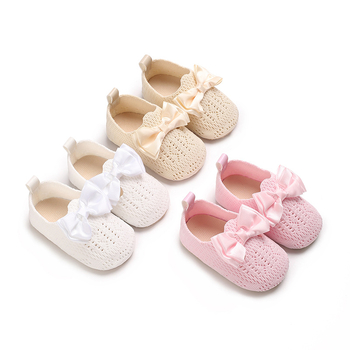 Topánky pre batoľatá s mašličkou, bavlnený povrch, slip-on, nízky lem, 12–36 mesiacov, jar–jeseň