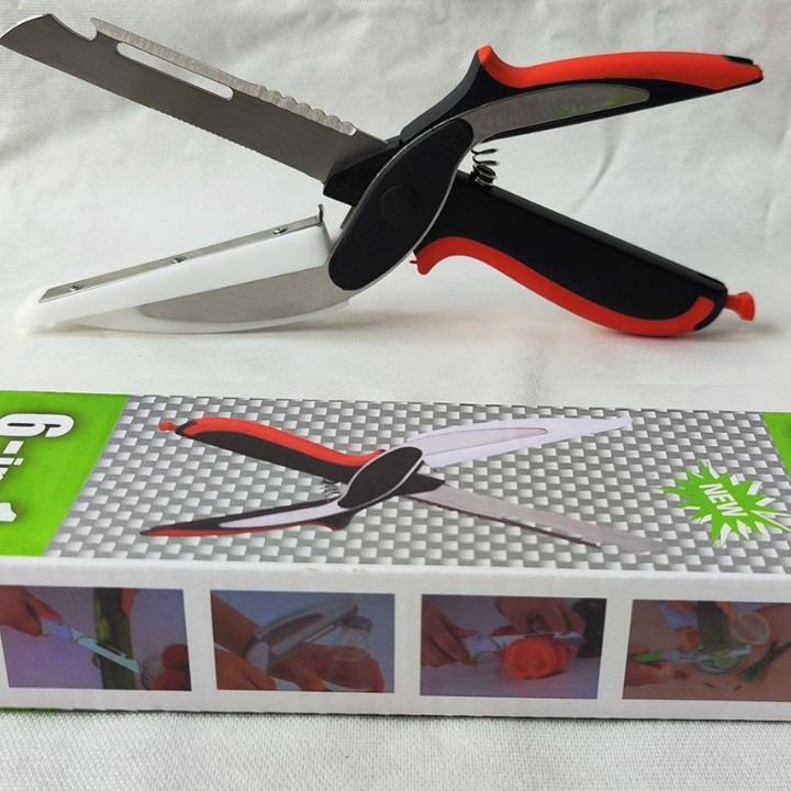 Kuchynské nožnice 2 v 1 na jedlo a zeleninu, odnímateľné, čepele z nehrdzavejúcej ocele, rukoväť PP+TPR