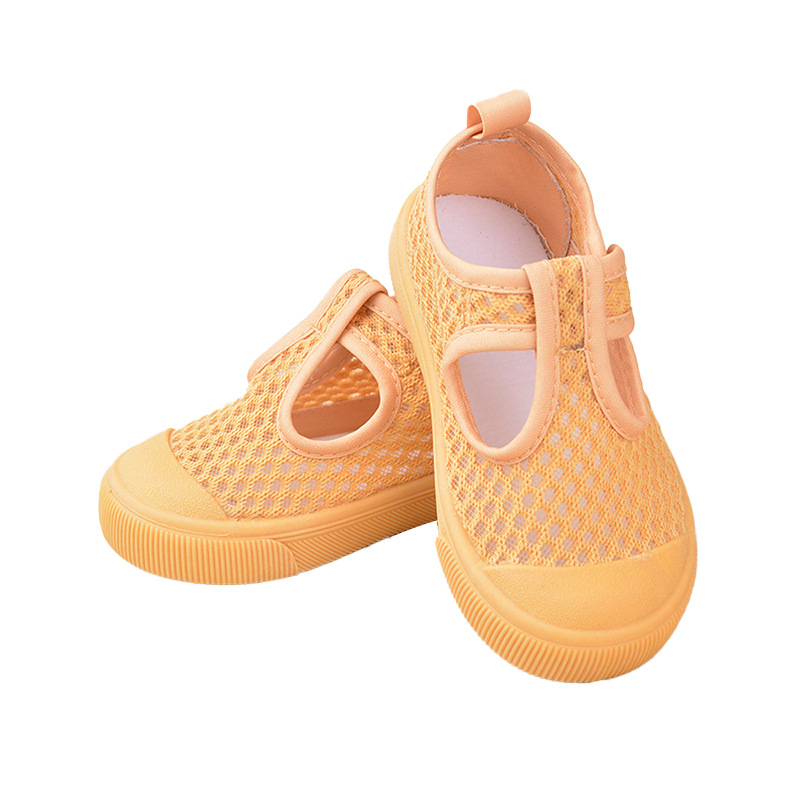 Детски плажни обувки с дишаща мрежеста горна част, велкро закопчаване, подметка ТПР, за деца 4–12 години, спортен стил