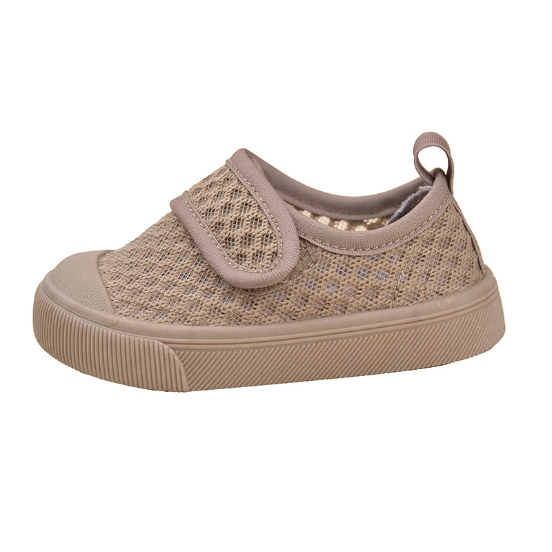 Детски плажни обувки с дишаща мрежеста горна част, велкро закопчаване, подметка ТПР, за деца 4–12 години, спортен стил