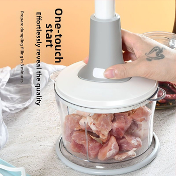 Ručný mlynček na mäso a viacúčelový krájač zeleniny do kuchyne, tlakový typ, potravinársky plast