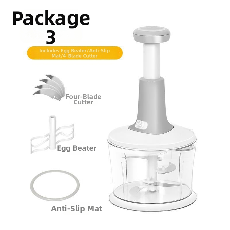 Ručný mlynček na mäso a viacúčelový krájač zeleniny do kuchyne, tlakový typ, potravinársky plast