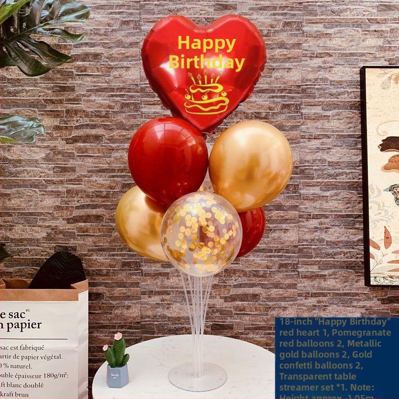 Stojan na balóniky pre svadby a oslavy – balón z hliníkovej fólie, balón na hranie, tvar srdca