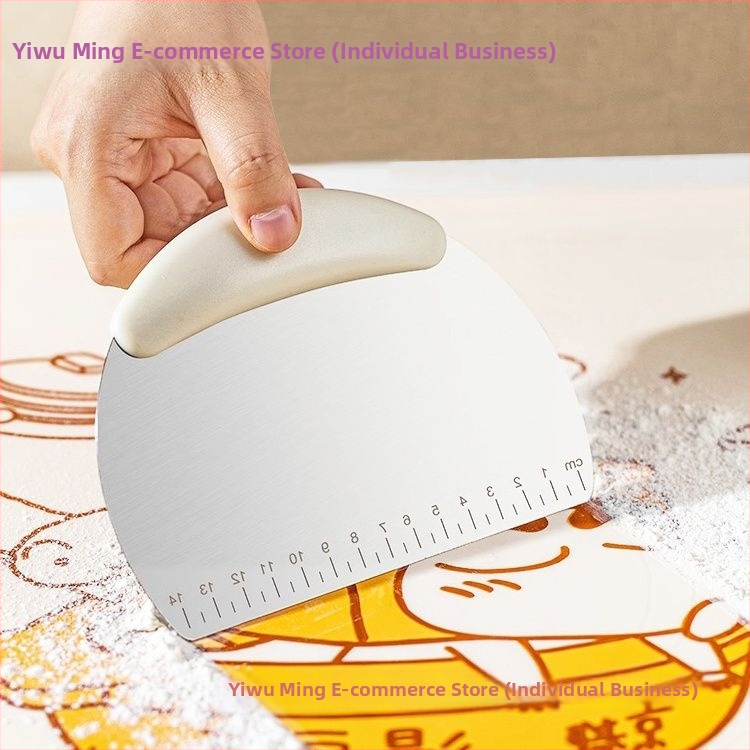 Nerezový krájač cesta z nehrdzavejúcej ocele - potravinárska kvalita, silikónová podložka so škrabkou, na parené buchty, kuchynský nástroj