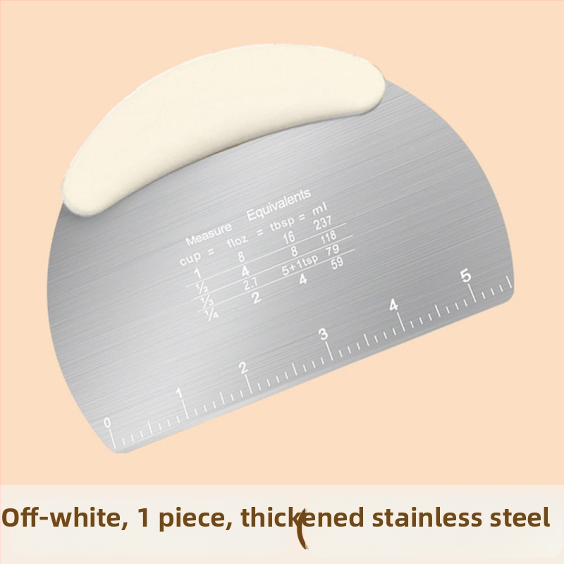 Nerezový krájač cesta z nehrdzavejúcej ocele - potravinárska kvalita, silikónová podložka so škrabkou, na parené buchty, kuchynský nástroj