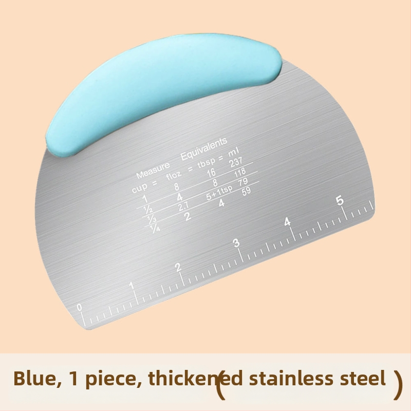 Nerezový krájač cesta z nehrdzavejúcej ocele - potravinárska kvalita, silikónová podložka so škrabkou, na parené buchty, kuchynský nástroj