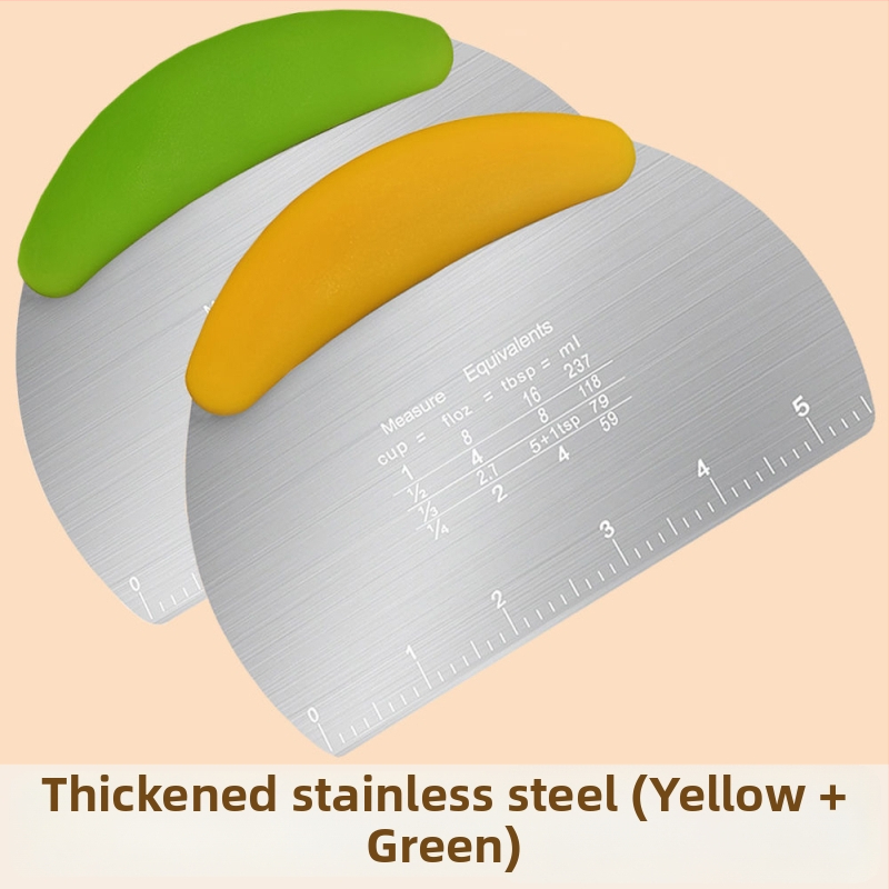 Nerezový krájač cesta z nehrdzavejúcej ocele - potravinárska kvalita, silikónová podložka so škrabkou, na parené buchty, kuchynský nástroj