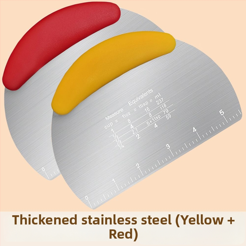 Nerezový krájač cesta z nehrdzavejúcej ocele - potravinárska kvalita, silikónová podložka so škrabkou, na parené buchty, kuchynský nástroj