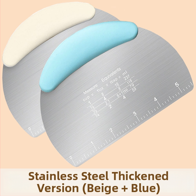 Nerezový krájač cesta z nehrdzavejúcej ocele - potravinárska kvalita, silikónová podložka so škrabkou, na parené buchty, kuchynský nástroj