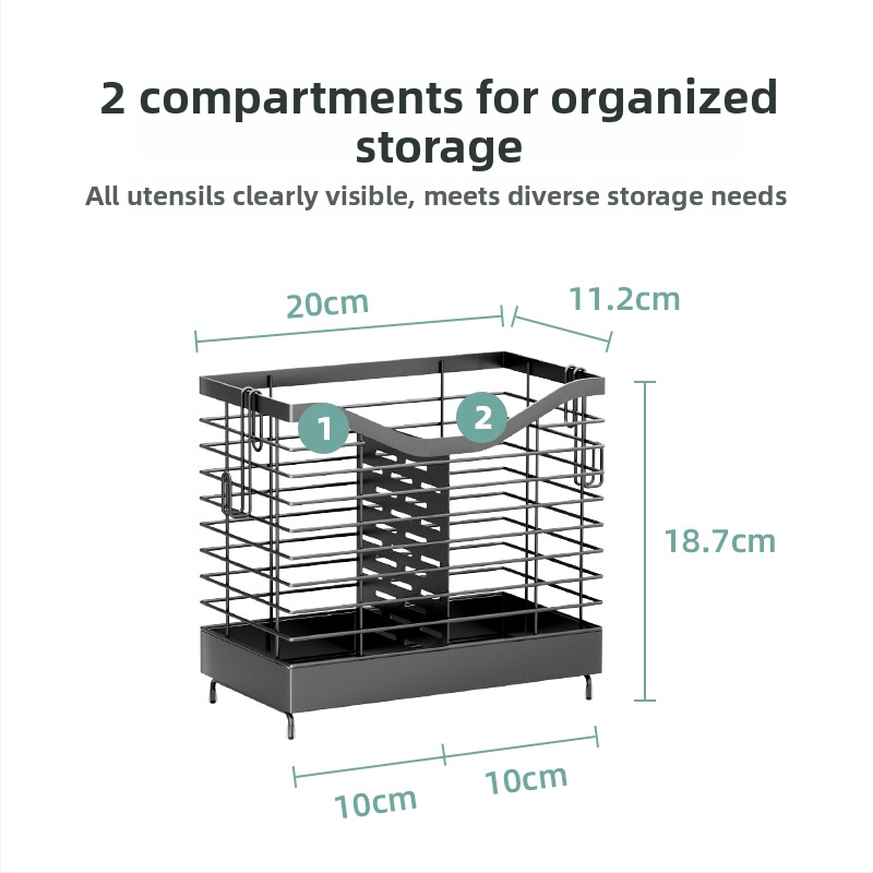 Guannian Pohyblivý kovový kuchynský organizér – viacúčelový, bez montáže, moderný minimalistický dizajn