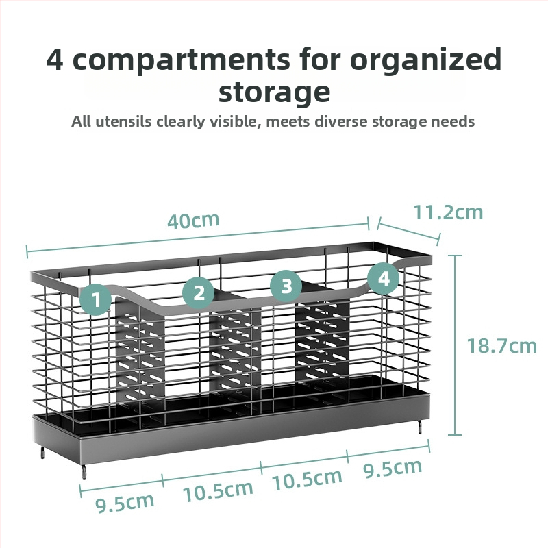 Guannian Pohyblivý kovový kuchynský organizér – viacúčelový, bez montáže, moderný minimalistický dizajn