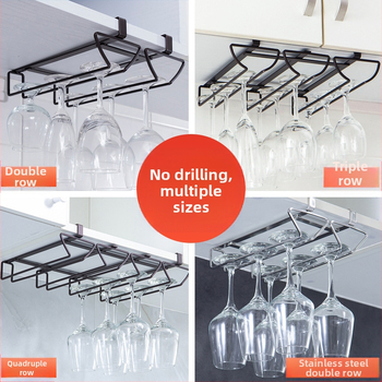 Pod skrinku visací regál z plastu, japonského štýlu, s EU CE certifikáciou, držiak na poháre a držiak na kuchynskú utierku