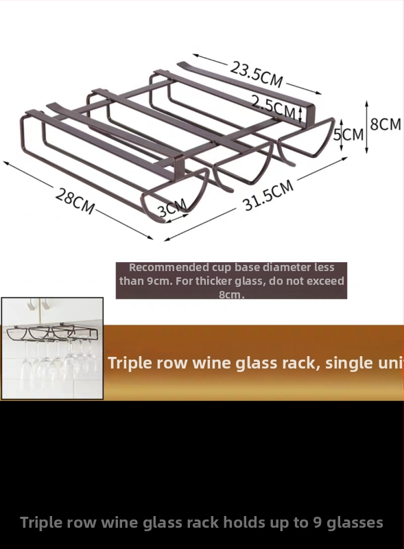 Pod skrinku visací regál z plastu, japonského štýlu, s EU CE certifikáciou, držiak na poháre a držiak na kuchynskú utierku