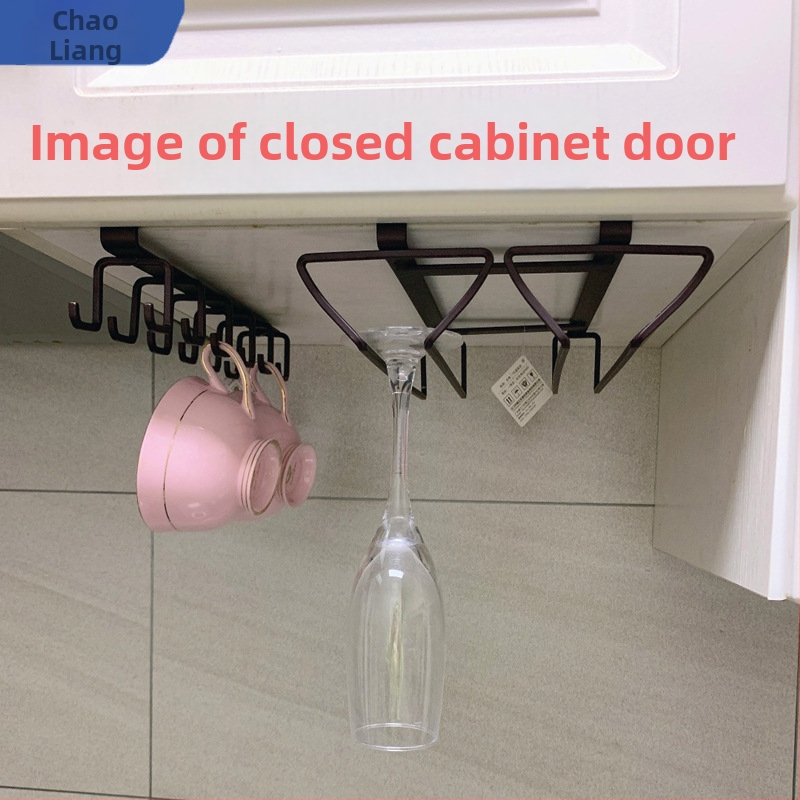 Pod skrinku visací regál z plastu, japonského štýlu, s EU CE certifikáciou, držiak na poháre a držiak na kuchynskú utierku