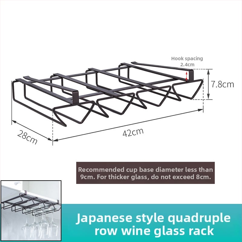 Pod skrinku visací regál z plastu, japonského štýlu, s EU CE certifikáciou, držiak na poháre a držiak na kuchynskú utierku