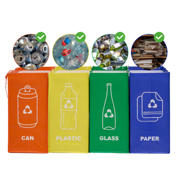 PP atliekų laikymo ir rūšiavimo maišelis, biologiškai skaidrus, daugkartinio naudojimo, įprastas storis