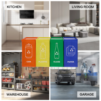 PP atliekų laikymo ir rūšiavimo maišelis, biologiškai skaidrus, daugkartinio naudojimo, įprastas storis