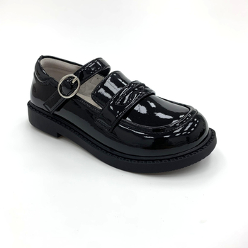 Dievčenské kožené topánky, okrúhla špička, casual štýl, vrchný materiál: Super Fiber, vek 7–16 rokov