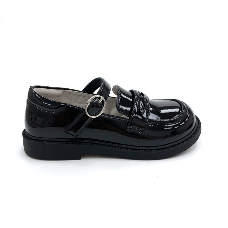 Dievčenské kožené topánky, okrúhla špička, casual štýl, vrchný materiál: Super Fiber, vek 7–16 rokov