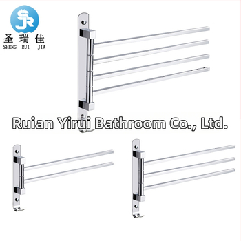 Držiak na uteráky z nehrdzavejúcej ocele a zliatiny zinku, chrómovaný povrch, nosnosť 10 kg, dvojvrstvový, 180° otáčavý