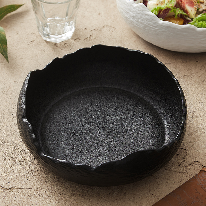 Porcelánová matná misa s nepravidelným krajom s čipkou – misa na ovocie a šalát, Tableware Z, čínske štýl