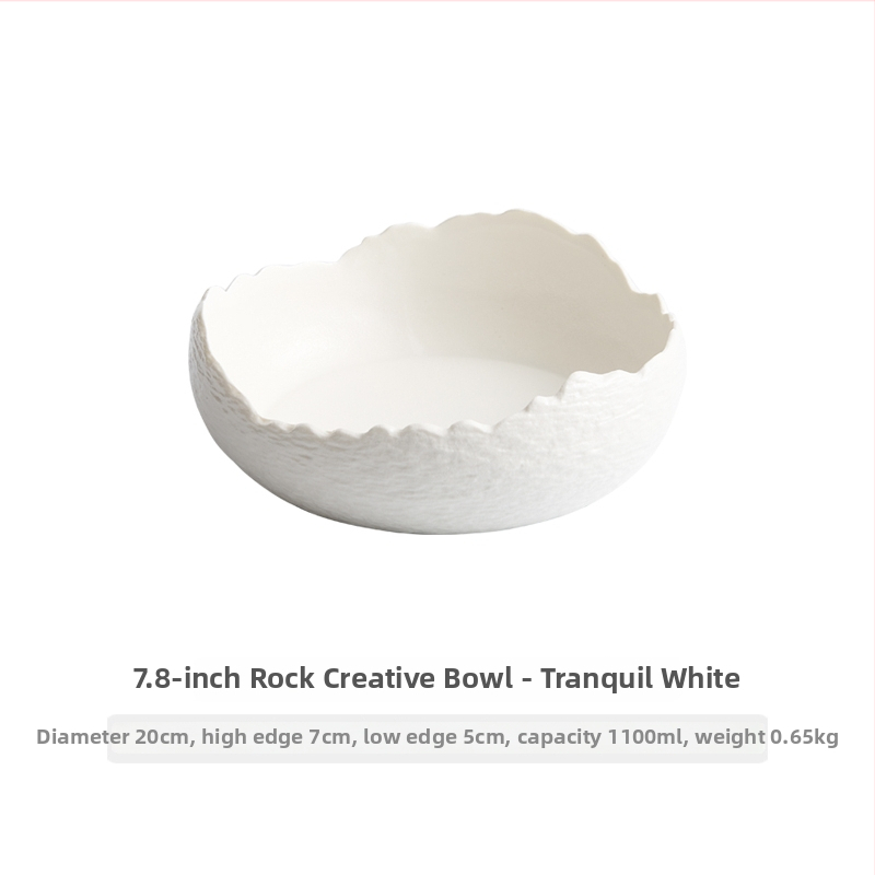 Porcelánová matná misa s nepravidelným krajom s čipkou – misa na ovocie a šalát, Tableware Z, čínske štýl