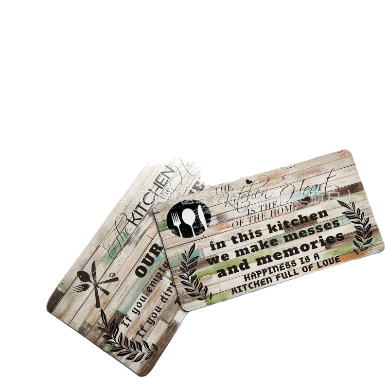 Αμερικανικού στυλ χαλάκια κουζίνας για δάπεδο, απορροφητικά, πολυεστερικό ύφασμα, εκτύπωση, τετράγωνο σχήμα, ριγές/αφηρημένο μοτίβο, προσαρμόσιμα